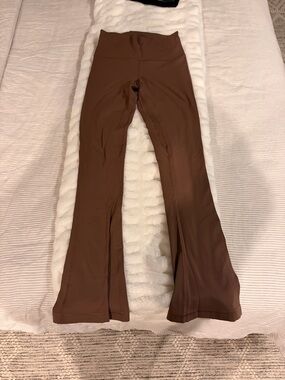 Lululemon Brown High-Waist Flared Leggings
